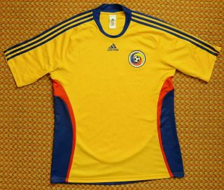 2008 - 2009 Romania,  Home Football Shirt By Adidas,  Mens Xl