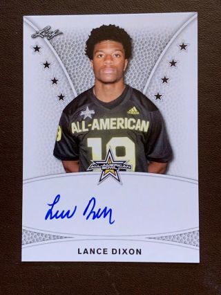 Lance Dixon Penn State Psu Football 2019 Leaf All - American Tour Autograph Rc