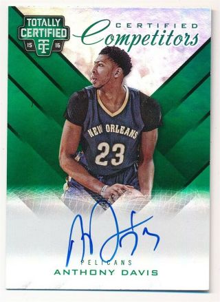 Anthony Davis 2015/16 Totally Certified Emerald Autograph Sp Auto 3/5 $300,