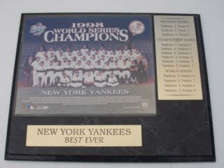 York Yankees 1998 World Series Champions Team Photo Plaque