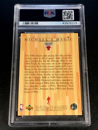 MICHAEL JORDAN 1997 UPPER DECK 390 COLLECTOR ' S CHOICE PSA 9 BULLS NBA MJ 2
