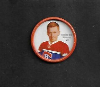 1962 - 63 Shirriff Nhl Hockey Metal Coin: 42 Red Berenson,  Montreal Canadiens