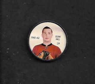 1961 - 62 Shirriff Salada Nhl Hockey Coin: 29 Glenn Hall,  Chicago Black Hawks