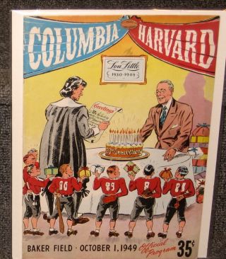 Oct 1 1949 Columbia Vs Harvard Football Program Head Coach Lou Little 20th Anniv