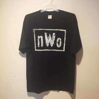 Vintage nWo T - Shirt Single Stitched Size XL WCW Wrestling VTG OG Black White 2