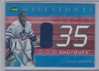 01 - 02 Be A Player Update Series Parkhurst Milestones Jersey Leafs Curtis Joseph