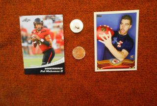 2017 Leaf Pat Mahomes Rookie Card,  2013 Topps Travis Kelce Rc & Two 1/10 Ag Rnds