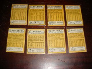 Philadelphia Phillies 1968 Topps Baseball 25 cards Richie Allen Johnny Callison 2