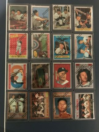1997 Topps Finest Mickey Mantle Commemorative Chrome 16 Card Set 21 - 36