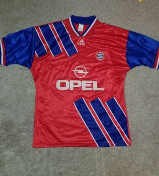 Adidas Equipment Bayern Munich 1993 - 95 Opel Shirt Jersey Football Soccer Munchen