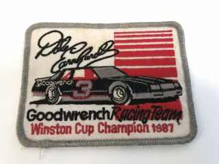 Vintage Dale Earnhardt Winston Cup Champion 1987 Goodwrench Racing Team Patch