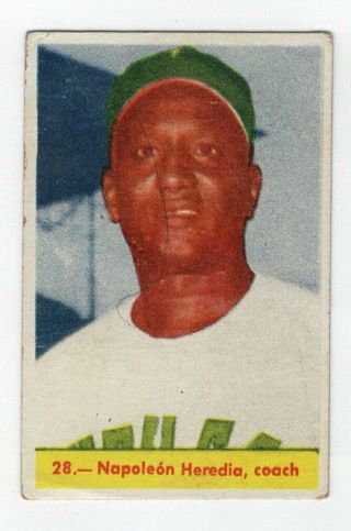 1956 Orig Cuban Chiclets Pelotero Baseball Card Ramon Heredia Cienfuegos Bbc