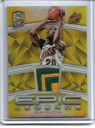 2018 - 19 Panini Spectra Gary Payton 2 Color Patch 09/10 Gold