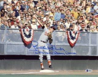Brooks Robinson Signed 11x14 Photo,  The Human Vacuum Cleaner Orioles Beckett Bas