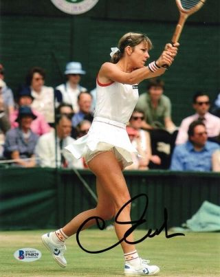 Chris Evert Signed Autographed 8x10 Photo Wimbledon Us Open Champ Beckett Bas