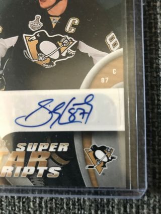 2009 - 10 Sidney Crosby Star Scripts Auto Trilogy SS - SC Autograph Penguins 2