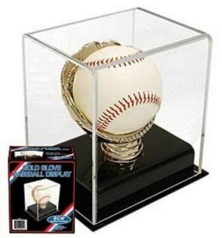 Gold Glove Baseball Holder Acrylic Uv Safe Display Case Holder Ad13 Cube