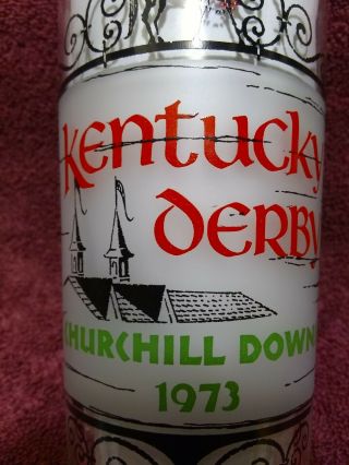 Vintage 1973 Kentucky Derby Souvenir Julep Libbey Drink Glass Secretariat 3