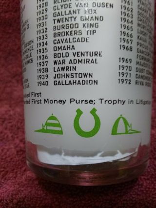 Vintage 1973 Kentucky Derby Souvenir Julep Libbey Drink Glass Secretariat 5
