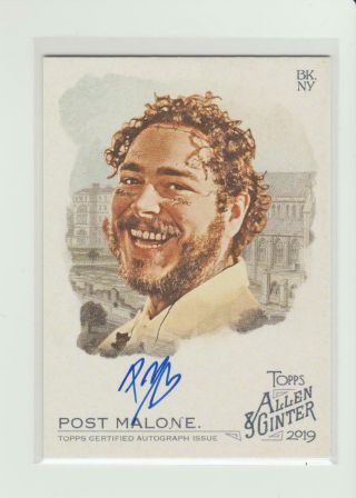Post Malone 2019 Topps Allen & Ginter Full Size Card Ssp Auto