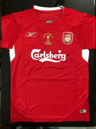 Retro Jersey UEFA Champions League Football LFC 2005 Istanbul FC Liverpool 2