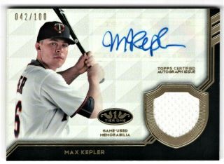 Max Kepler 2018 Topps Tier One Autograph Relic 42/100 Minnesota Twins