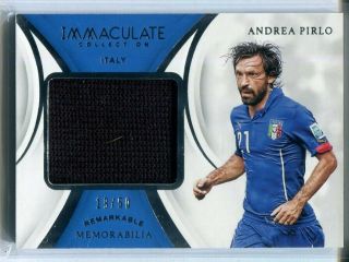 2018 - 19 Panini Immaculate Soccer Andrea Pirlo Remarkable Jersey 19/50