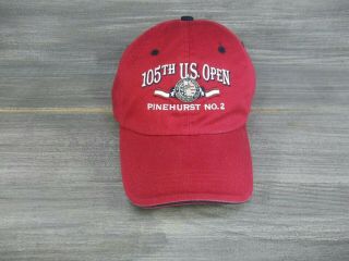 2005 105th U.  S.  Open Golf Tournament Pinehurst No.  2 Strapback Hat Red Cap