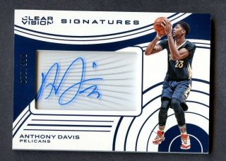 2015 - 16 Panini Clear Vision Anthony Davis Signed Auto 86/119 Pelicans