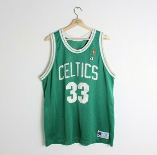 Vintage Champion Boston Celtics Larry Bird 33 Basketball Jersey Usa Made 48