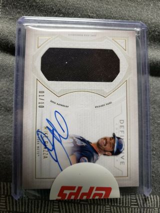 2019 Mike Piazza Ny Mets Topps Definitive Auto Relic Card 1/10