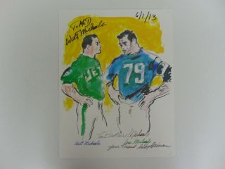 " The Brothers Michaels " Leroy Neiman & Walt Michaels Signed 8x10 Print