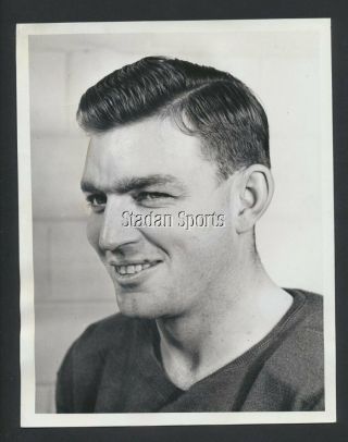 Joe Fisher 1941 Detroit Red Wings Vintage Nhl Hockey Press Photo
