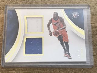2015 - 16 Panini Immaculate Kevin Durant Thunder Game - Worn Dual Jersey ’d /75