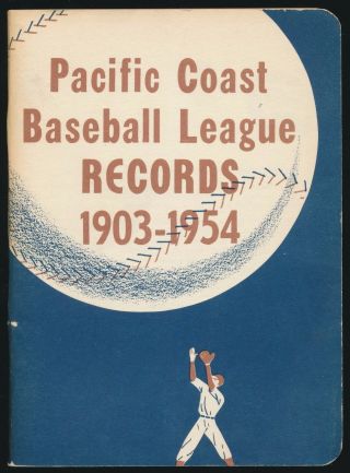 1903 - 1954 Pacific Coast League (pcl) Records Guide Book - Tough Publication