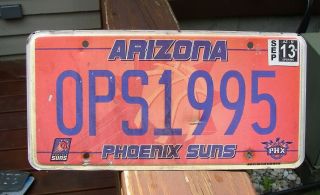 Arizona Phoenix Suns License Plate Nba Basketball Aalj
