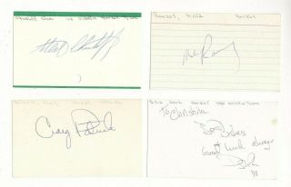 4x 1980 Usa Olympic Hockey Team Miracle Signed Autograph Index Cards Patrick