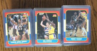 1986 - 87 Fleer Basketball Near Set 131/132 - No Michael Jordan Rc - No Stickers