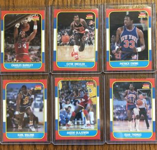 1986 - 87 Fleer Basketball Near Set 131/132 - NO Michael Jordan RC - NO Stickers 4