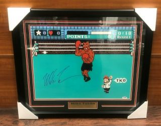 Mike Tyson Autographed Signed & Framed Punch Out 16x20 Photo Psa/dna