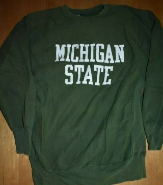 Vintage Michigan State Spartans Sweatshirt Xl Champion Reverse Weave Msu