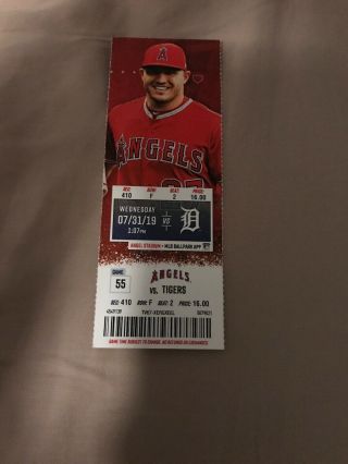 Angels Mike Trout Home Run 35 Ticket Stub July 31,  2019 - 7/31/19