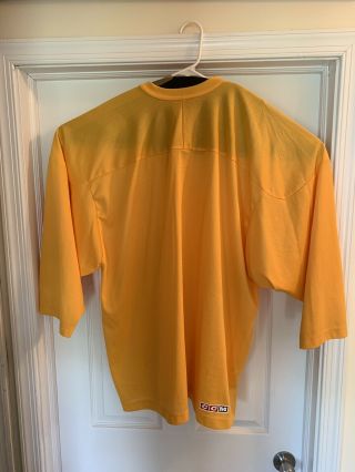 Vintage Blank Yellow Air Knit CCM Hockey Jersey XL 2