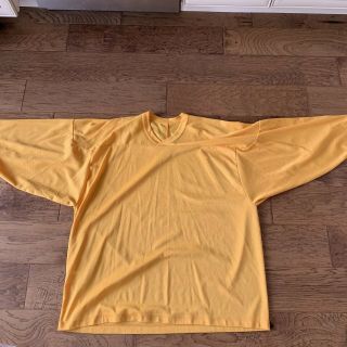 Vintage Blank Yellow Air Knit CCM Hockey Jersey XL 4