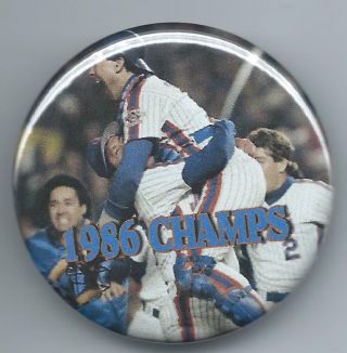 1986 York Mets Magnet - World Series Champions - Gary Carter Photo