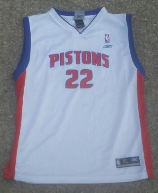 Reebok Nba Detroit Pistons Basketball Jersey 22 Prince Youth Size Xl 18 - 20