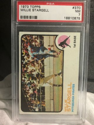 1973 Topps Willie Stargell Psa 7 Nm Pittsburgh Pirates 370 Hof Baseball Card