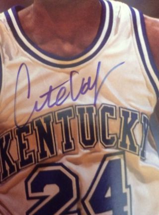 Autograph Kentucky Wildcats Antoine Walker Photo - Go Cats 4