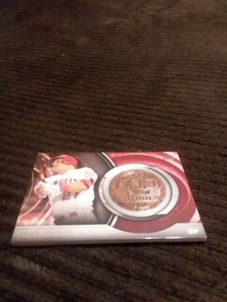 2016 Topps Update Mike Trout 500 Hr Futures Club Medallion Angels Mvp Superstar
