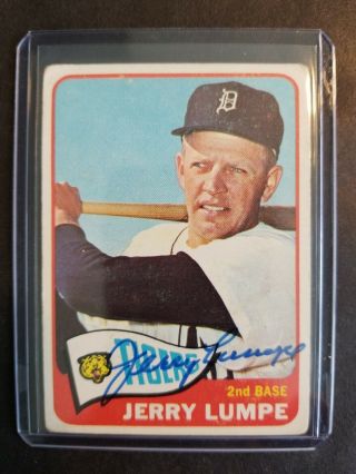 Jerry Lumpe Detroit Tigers 1965 Topps Autographed Baseball Card